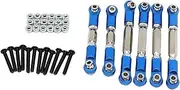 KANGYEBAIHUODIAN Metal Tie Rods Linkage Links Set Fit for 1/10 Arrma Granite yphon Big Rock RC Car Upgrade Parts(Blue)