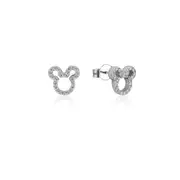 Couture Kingdom Disney Mickey Mouse Outline Fashion Stud Earrings 10mm Silver