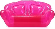 Kigley Inflatable Chair Blow Up Couches Transparent Inflatable Sofa Seat Yard Patio Portable Air Couch Furniture for Outdoor Indoor Camping Beach Room(Pink)