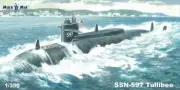 MikroMir 1/350 SSN-597 USS Tullibee Submarine Model Kit