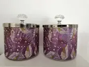 Purple Silver & Gold Apothecary Jar used for Bath, Bedroom, Decor, Organization
