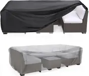 Waterproof Patio Furniture Set Cover - Outdoor Sectional Sofa Set Cover - Heavy Duty 210D