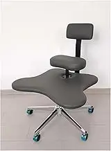 Desk Kneeling Chairs Ergonomic Kneeling Chair with Removable Back Support, Rolling Cross Legged Squatting Office Chair, ADHD Chairs for Adults Kids-Improve Posture