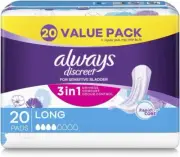 Always Discreet Incontinence Pads, Long, 20 Pack-Au