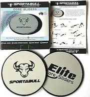 Duel Sided Core Sliders - Premium Gliding Sliding Discs Double Purpose Hard Floors or Carpet for Home Gym Yoga Abs Workout Full Body Training