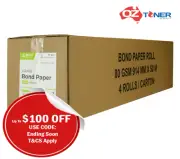 Genuine Arkin A1 Large Format Printer Bond Paper 80GSM - 594mm x 50M (4xRolls)