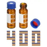 2ml Autosampler Vial, 400 Pack Pre-Slit Septa HPLC/GC Vials 9-425 Lab Amber
