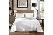 KENSINGTON 1200TC COTTON SHEET SET IN STRIPE-KING - WHITE