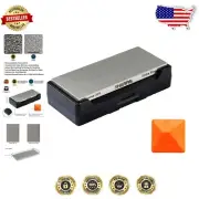 Fast-Acting Diamond Knife Sharpener with Non-Slip Storage Case - 6.5" Long