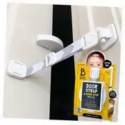 Child Proof Door Lock & Cat Door Stopper. Adjustable Door Strap Latch to Baby