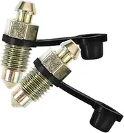 MUCKLILY 2pcs Automotive Brake Bleeder Screws with Caps Motorcycle Brake Bleeder Bolts for Efficient Fluid Maintenance and Easy Installation