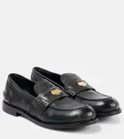 [Miu Miu] Miu Miu Leather penny loafers AU 7 black