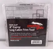 4" Curvy Log Cabin Trim Tool, Non-Slip Quilt Ruler, Creative Grids, #CGRJAW6MINI