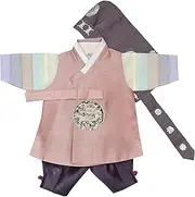 [hanbok store] Hanbok Baby Boy 100th Days Korea Traditional BAIKIL Party Celebration Pink Beige Medium