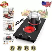 Easy-Use Knob Control Electric Cooktop - 10 Power Levels & Overheat Protection