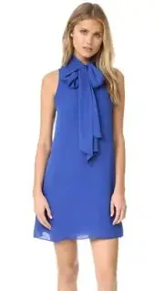 2017 Alice and Olivia Cassidy Tie Neck Flare Dress Size XS