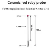 CMM Machine 6mm Ruby wireless probe A-5000-3712 thread M4 edge-find needle 100mm