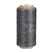 Leather Sewing Thread 186 Yards 210D/1mm Polyester Waxed Cord, Dim Grey