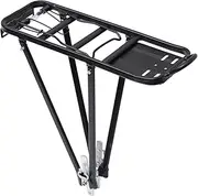 BESPORTBLE Luggage Rack Handlebar Bags for Bicycles Luggage Tire Cargo Carrier Electric Bike Ebike Rear Bike Rack Bicycle Rear Seat Rack Hanger Tailgate Rear Bike Basket Aluminum Alloy Black