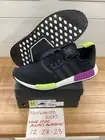 DS 2018 Adidas NMD R1 Core Black Shock Purple Neon Men’s Sz 13
