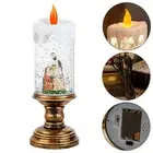 Festive Candle Lights Glitter Candles Christmas Flameless Led for Holiday
