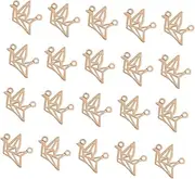 [CORHAD] Paper Crane Pendant Retro Hoops Earrings Crane Necklace Decorations Hanging Craft Supplies Jewelry Findings Adornments Aesthetic Handicrafts Bird Key Shaped Silver Alloy