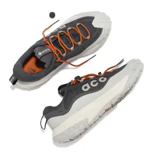 【NIKE 耐吉】戶外鞋 ACG Mountain Fly 2 Low GTX 防水 煙灰 橘 機能 越野 男鞋(HF6245-002)