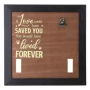 Pet Loss Sympathy Picture Frame 9x9Inch Home Decors Photo Frame with Collar Clip