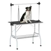 Advwin Pet Dog Grooming Table Adjustable 2Loops W/basket