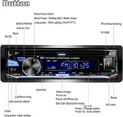 Single Din Car Stereo CDDVD Player Bluetooth USB AMFM RadioAPPControl MP3 SD AUX