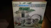Stainless Steel 3 Qt 3 piece. Steamer set new old stock
