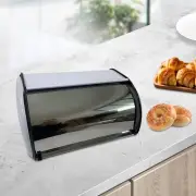 Roll Top Bread Bin Multipurpose Bread Box for Baked Goods Pantry Farmhouse