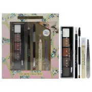 Paris Hilton Cosmetics Brow Collection Set For Women 5 Pc 0.20oz Eyebrow Palette, 0.04oz Brow Pencil, 0.11oz Brow Highlighter, Angled Brush and Spoolie, Tweezer