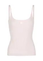 Courrèges Ribbed-knit Tank - Light Pink - XS XS