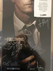 The following SDCC Cast signed mini poster Kevin Bacon etc