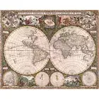 World Map, Nova totius terrarum orbis tabula, Canvas Print, 32" x 40" + Border
