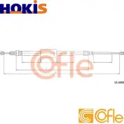 CABLE PARKING BRAKE 92.10.6688 FOR RENAULT MEGANE/II/Coupé-Cabriolet 2.0L 4cyl