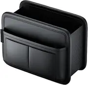 Storage Tray, Storage Organizer, Sturdy Leather Material Multifunctional Design Buckle Installation Keeps Items Secure, Cup Holder for Car Door Side, 7.87 x 3.15 x 5.91 inches