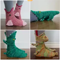 在飛比找蝦皮購物優惠-耶誕爆品Knit Crocodile Socks耶誕針織鱷魚