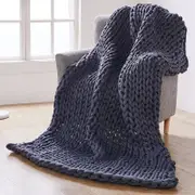 Dreamz Knit Weighted Blanket 9KG Queen Dark Grey