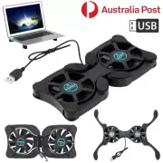 Laptop Radiator Pad Notebook Cooling 2 Fans Stand Holder Cooler Gaming Video USB