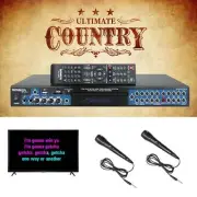 Sonken MP4000 Pro Karaoke Machine + 225 Country Karaoke Songs + 2 Wired Micro...