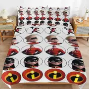 v2870 Bed Sheets Bedding The Incredibles Cartoon Bedding Sets Ultra Soft Skin-Friendly Duvet Cover 3 Piece, Cute Comforter Cover Bed Set for Boys Gir