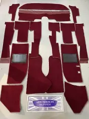 Jensen Interceptor MK 3 Convertible Cockpit Carpet Set # 50483 Burgundy