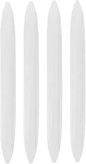 MOLUCKFU 4pcs Car Side Door Protector Guards Shape Strips Protect Edge of Car Door Collision Edge Auto Safety Protector Anti-Collision Silver Universal Side Anti-Collision Strip Pu White