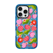 iPhone 16 Pro Impact Case MagSafe Compatible Checkered Cherries