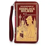 [Generic] Sherlck Holmes Book Wallet In Vinyl, Gold, Wallet, Gold, Wallet