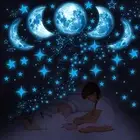 Glow in the Dark Stars for Ceiling, Starry Sky Stars and Moon Wall Decals, Space