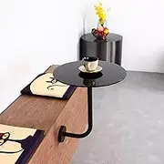 Black Pub Table Conference Table Dining Round Table Coffee Meeting Table for Office Boardroom Kitchen Living Room Modern Home Decor Bedside Table(40x40x45cm(15.7x15.7x17.7inch))