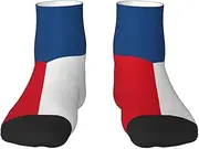 [EdWal] Flag of the Czech Republic print Men's Moisture Control Crew Socks Socks For Men and Women Gifts For Golf, Hunting, Camping